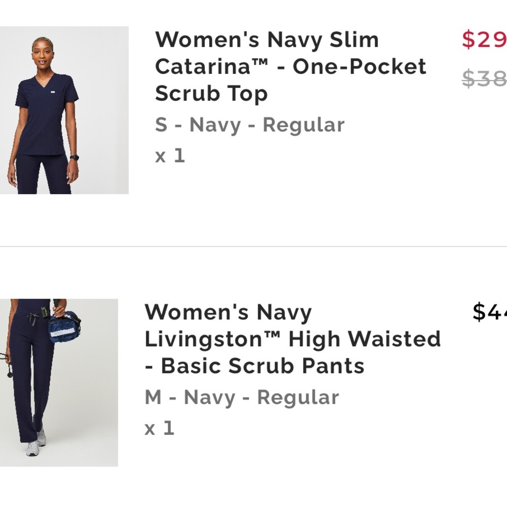 Figs Women's Navy Livingston™ High Waisted Scrub Pants